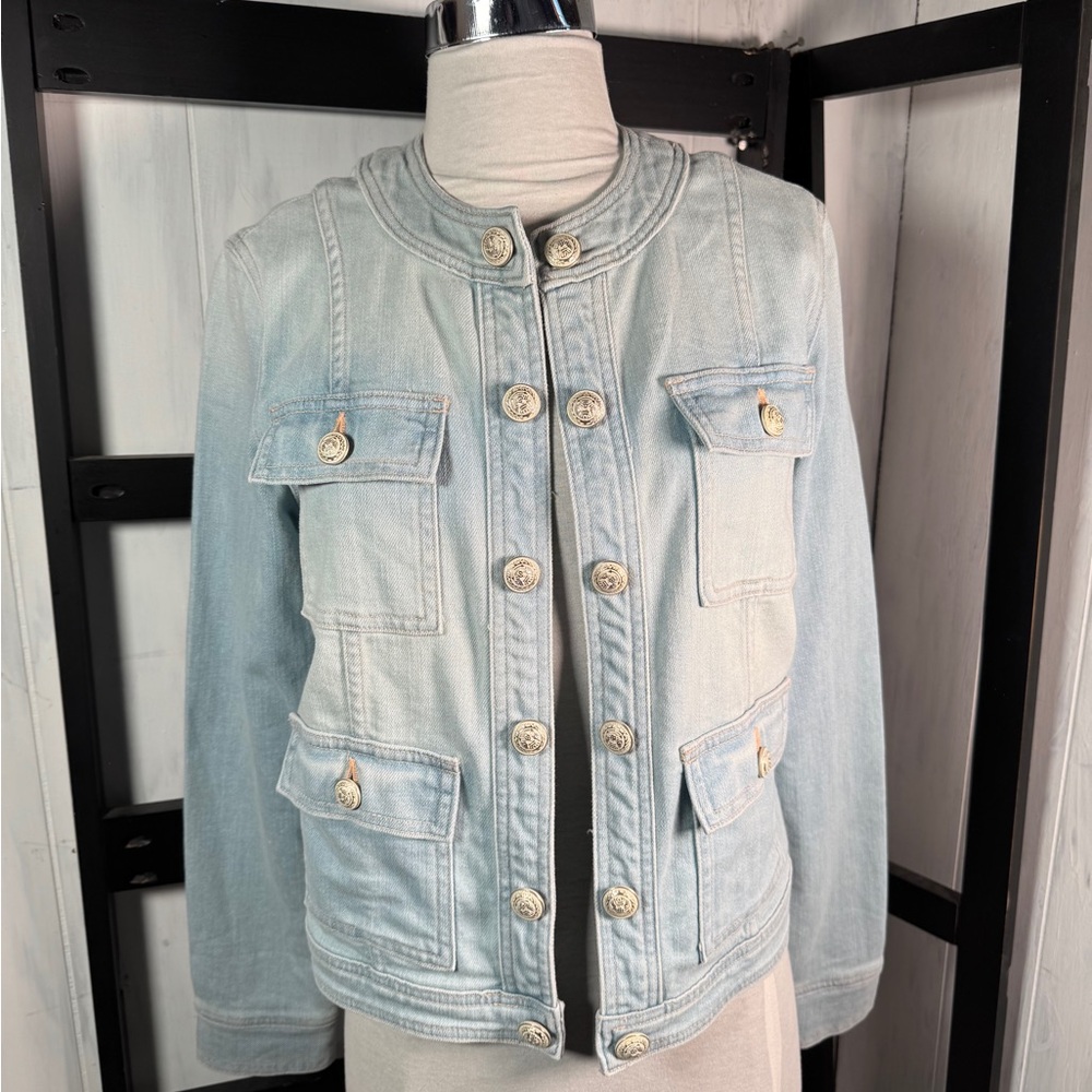 L'AGENCE Light Wash Denim Jacket, $495, medium, Brand New With Tags
